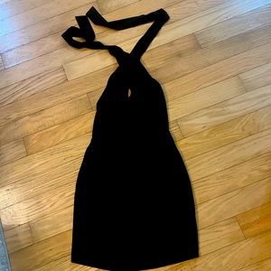 Little black halter dress